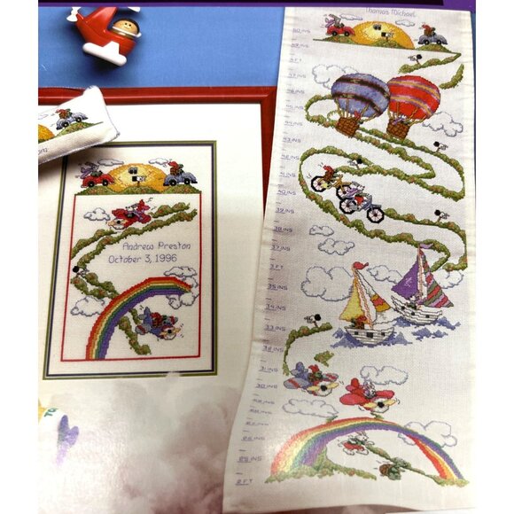 Tortoise & The Hare Growth Chart Cross Stitch Pattern - Picture 2 of 3